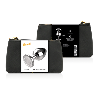 Coquette Toys Anal Plug Metal White Color Size L 4 X 9Cm | Niks.fi verkkokauppa