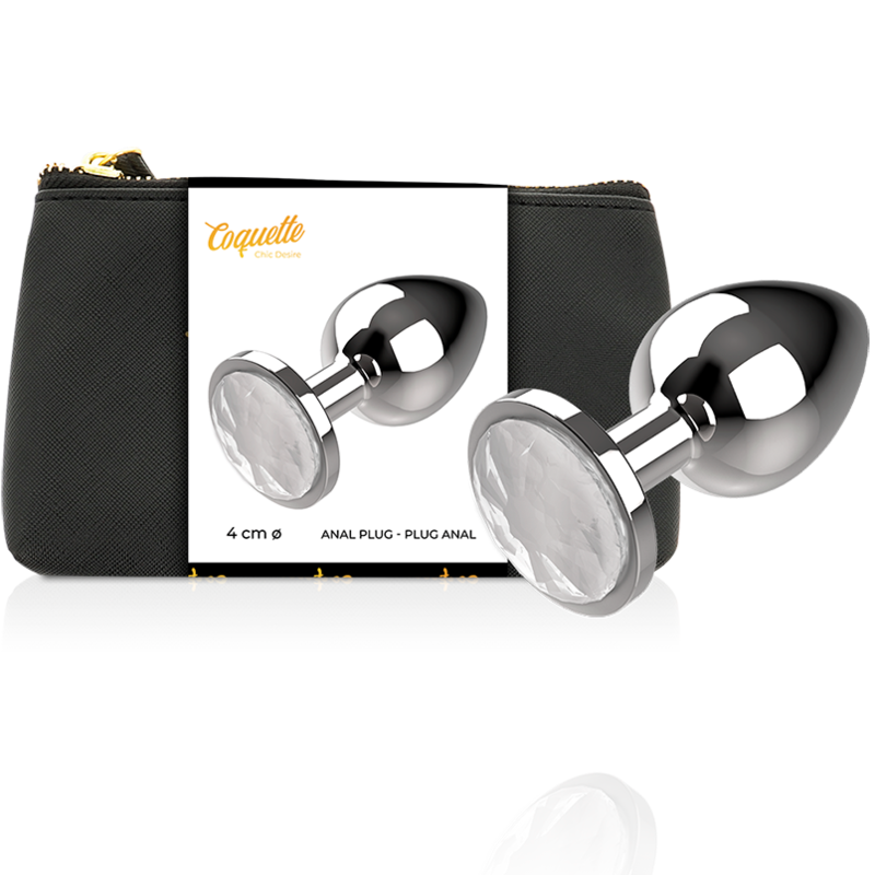 Coquette Toys Anal Plug Metal White Color Size L 4 X 9Cm | Niks.fi verkkokauppa