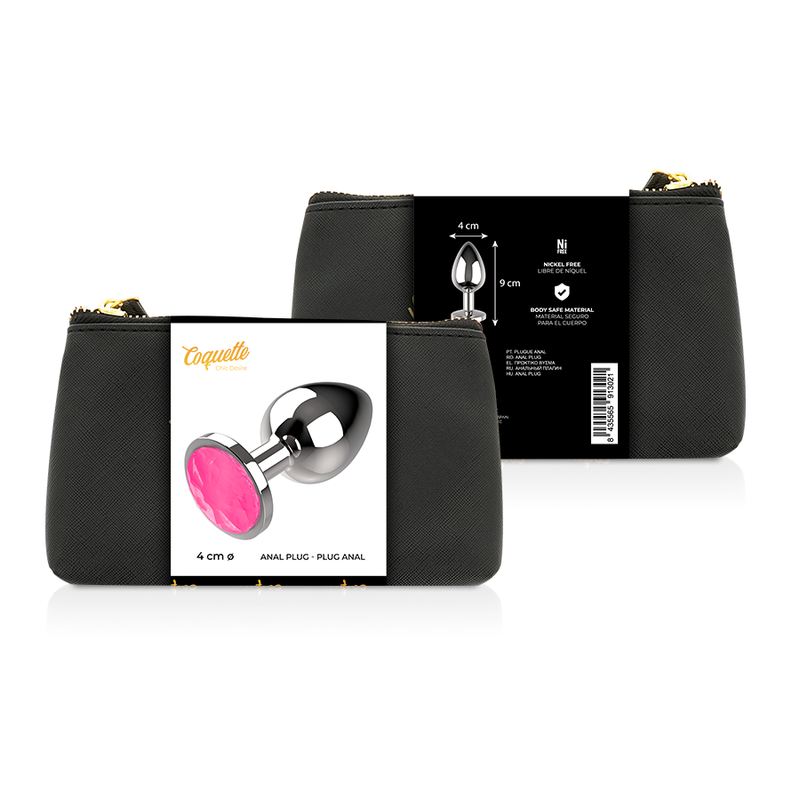 Coquette Toys Anal Plug Metal Pink Color Size L 4 X 9Cm | Niks.fi verkkokauppa