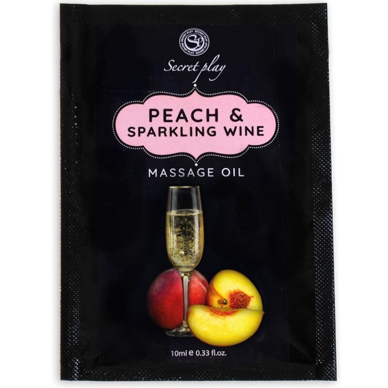 Secretplay Peach & Sparkling Wine Massage Oil Sachet 10 Ml | Niks.fi verkkokauppa