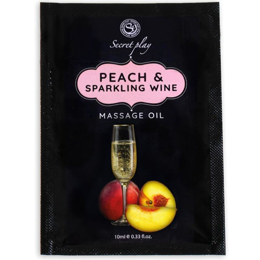 Secretplay Peach & Sparkling Wine Massage Oil Sachet 10 Ml | Niks.fi verkkokauppa