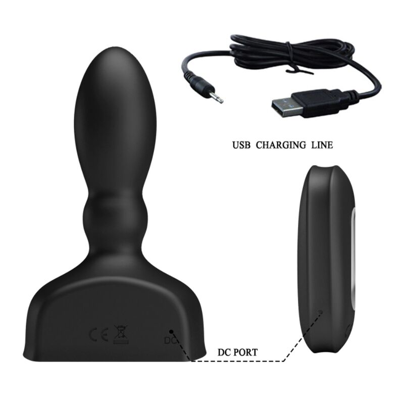 Mr Play Black Inflatable Anal Plug Remote Control | Niks.fi verkkokauppa