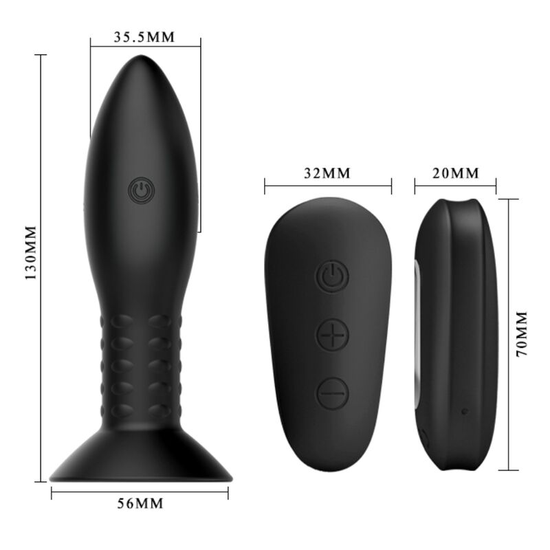 Mr Play Plug With Black Rotating Balls Remote Control | Niks.fi verkkokauppa