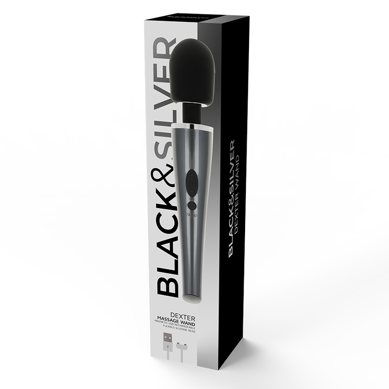 Black&Silver Dexter Massage Wand | Niks.fi verkkokauppa