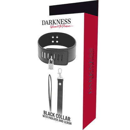 Darkness Bdsm Collar With Black Lock | Niks.fi verkkokauppa