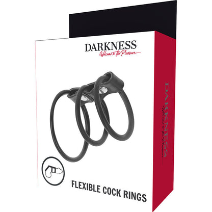 Darkness Set Of 3 Flexible Penis Rings | Niks.fi verkkokauppa