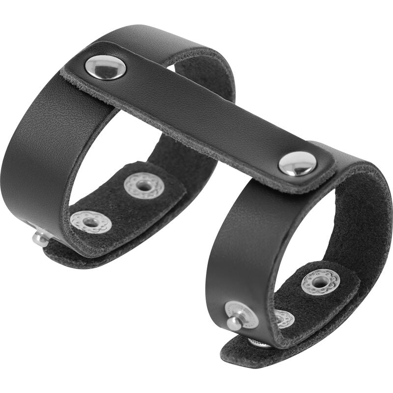 Darkness Leather Adjustable Penis And Testicle Ring | Niks.fi verkkokauppa