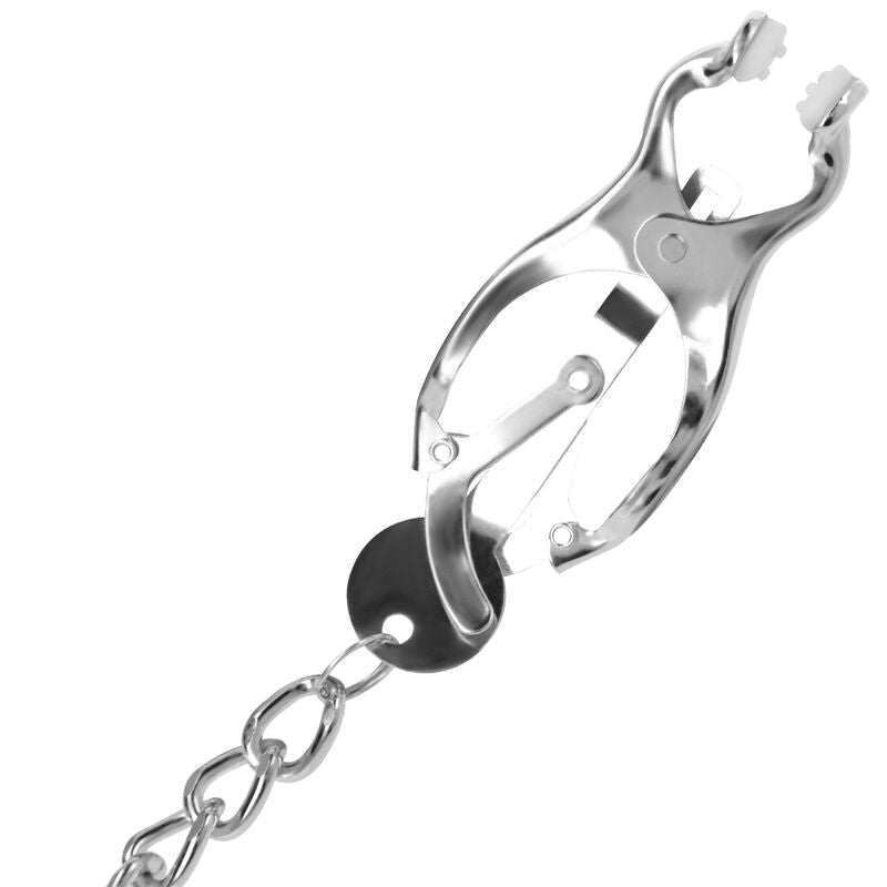 Darkness Metal Nipple Clamp With Chain | Niks.fi verkkokauppa