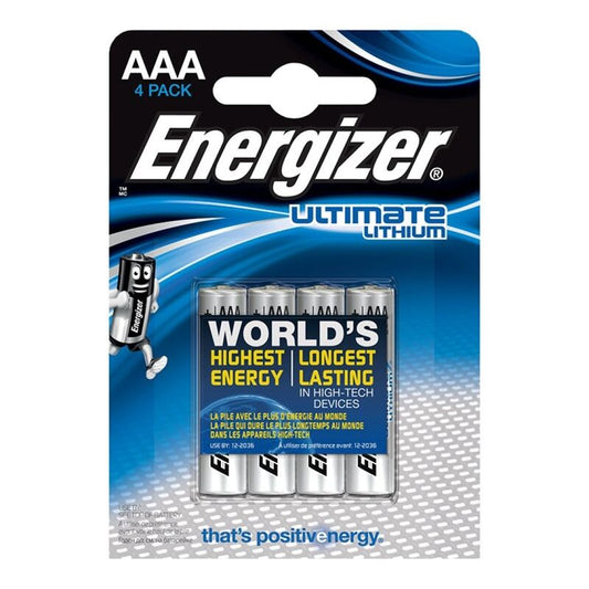 Energizer Ultimate Lithium Aaa L92 Lr03 1,5V *4 | Niks.fi verkkokauppa