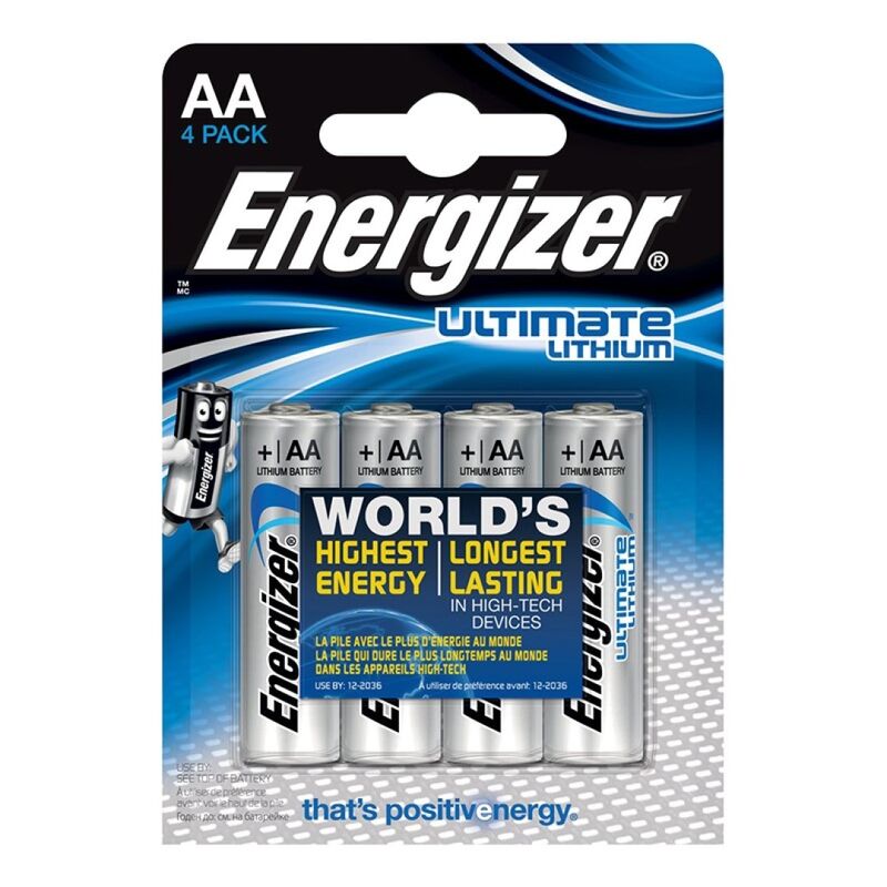 Energizer Ultimate Lithium Aa L91 Lr6 1,5V *4 | Niks.fi verkkokauppa