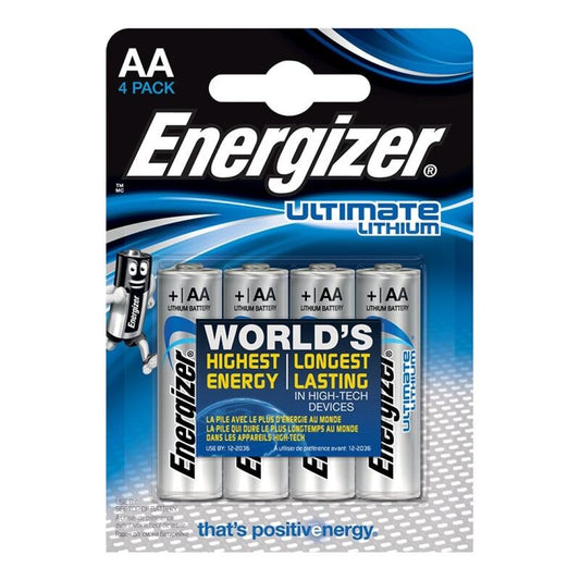 Energizer Ultimate Lithium Aa L91 Lr6 1,5V *4 | Niks.fi verkkokauppa