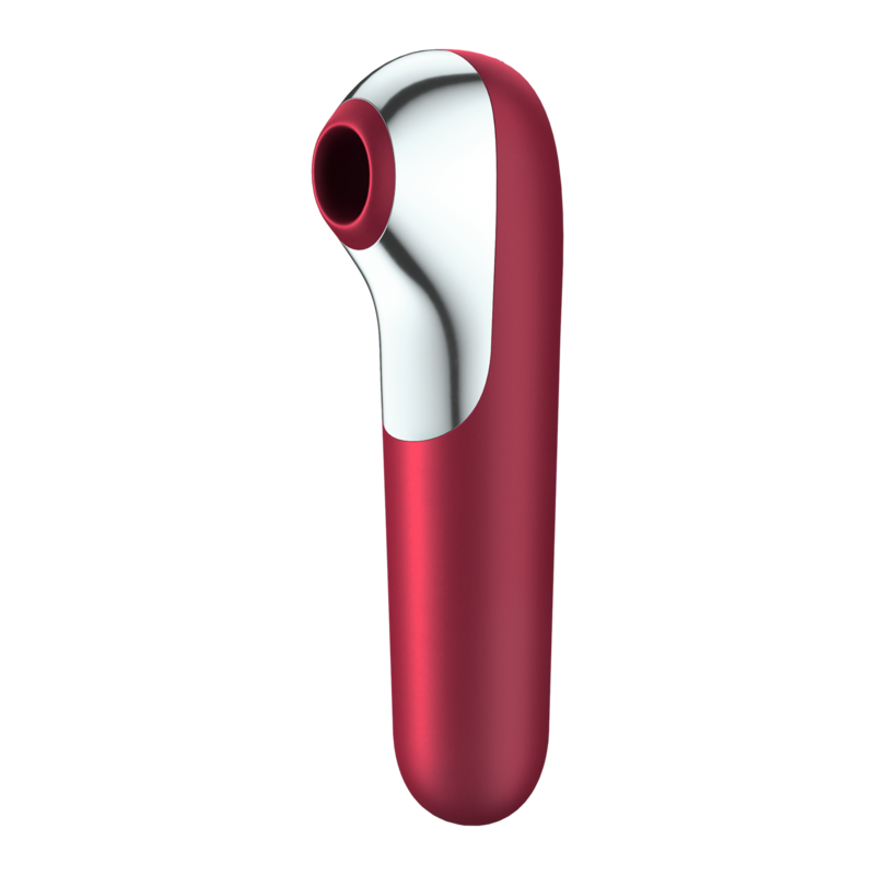 Satisfyer Dual Love Vibrator And Suctioner With Pulsed Air Red | Niks.fi verkkokauppa