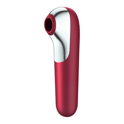 Satisfyer Dual Love Vibrator And Suctioner With Pulsed Air Red | Niks.fi verkkokauppa