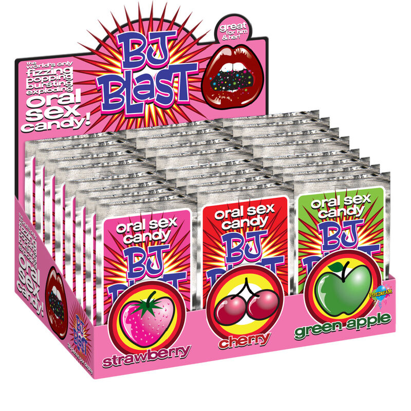 Pipedreams Bj Blast Strawberry / Cherry And Green Apple Display 36 Pc | Niks.fi verkkokauppa