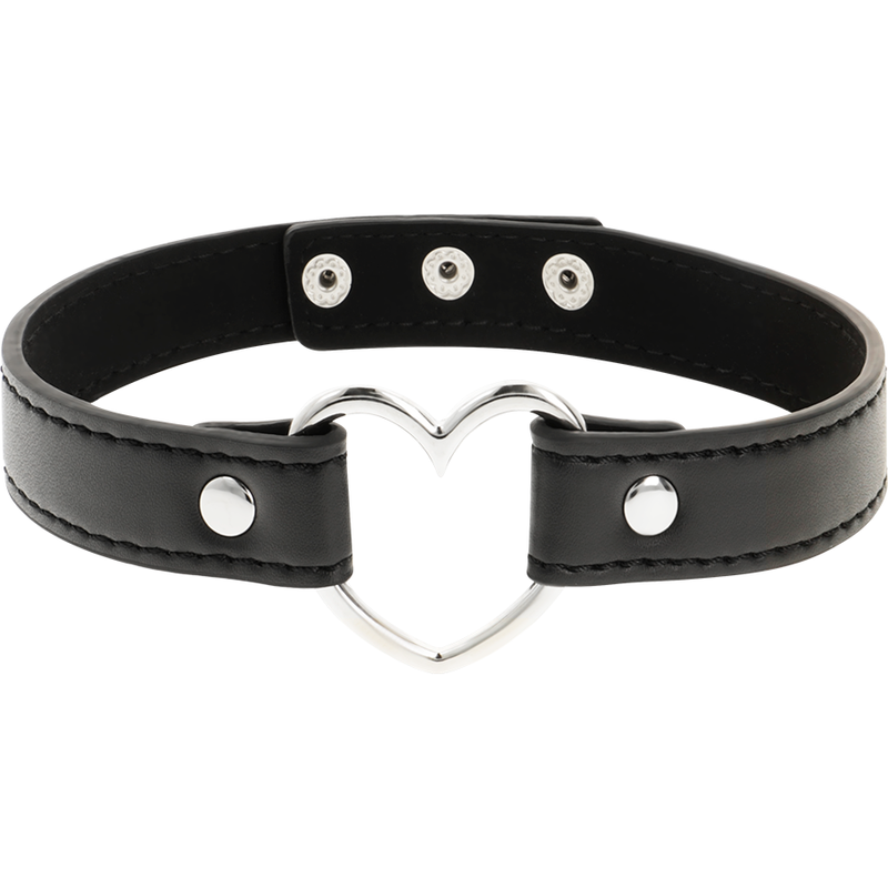 Coquette Chic Desire Vegan Leather Necklace Woman Heart Accessory | Niks.fi verkkokauppa