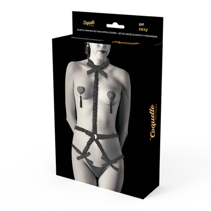 Coquette Chic Desire Lingerie Set With Deluxe Nipple Covers | Niks.fi verkkokauppa