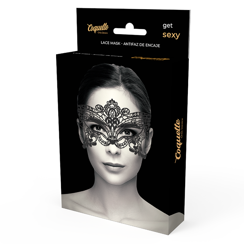 Coquette Chic Desire Wide Black Lace Mask | Niks.fi verkkokauppa