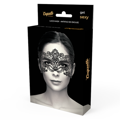 Coquette Chic Desire Wide Black Lace Mask | Niks.fi verkkokauppa