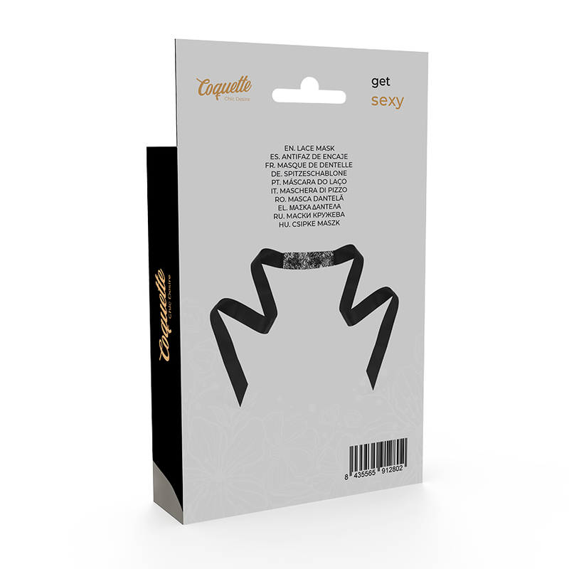 Coquette Chic Desire Black Lace Mask With Ribbon | Niks.fi verkkokauppa