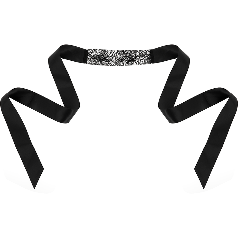 Coquette Chic Desire Black Lace Mask With Ribbon | Niks.fi verkkokauppa
