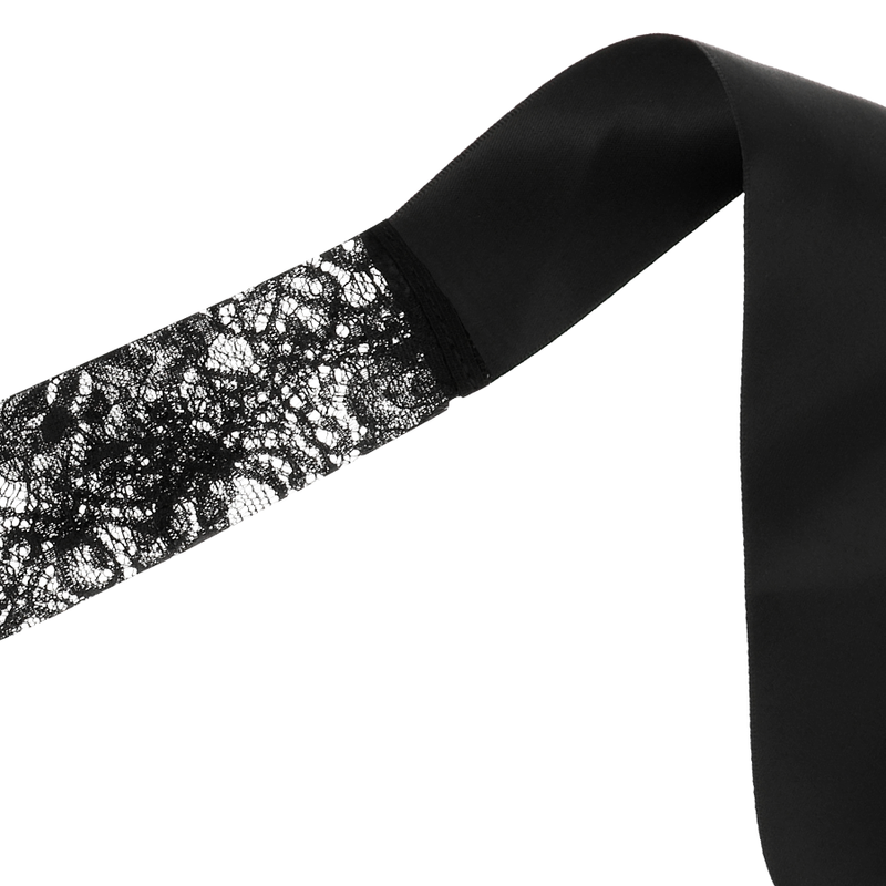 Coquette Chic Desire Black Lace Mask With Ribbon | Niks.fi verkkokauppa