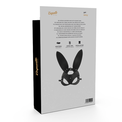 Coquette Chic Desire Vegan Leather Mask With Rabbit Ears | Niks.fi verkkokauppa