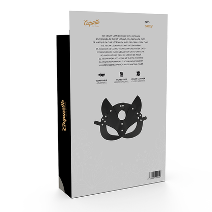 Coquette Chic Desire Vegan Leather Mask With Cat Ears | Niks.fi verkkokauppa