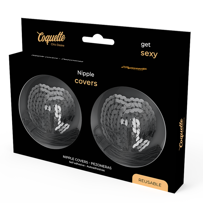 Coquette Chic Desire Black Sequin Nipple Covers | Niks.fi verkkokauppa