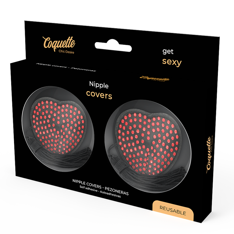 Coquette Chic Desire Red / Black Nipple Covers | Niks.fi verkkokauppa
