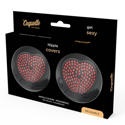 Coquette Chic Desire Red / Black Nipple Covers | Niks.fi verkkokauppa