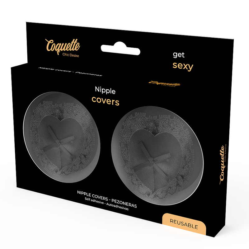 Coquette Chic Desire Black Lace Nipple Covers | Niks.fi verkkokauppa