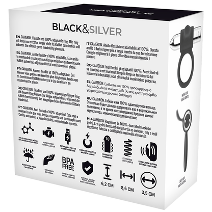 Black&Silver Cameron Rechargeable Ring Silver | Niks.fi verkkokauppa