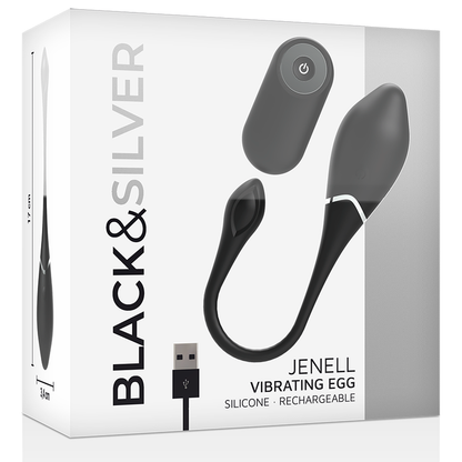 Black&Silver Jenell Rechargeable Vibrating Egg | Niks.fi verkkokauppa