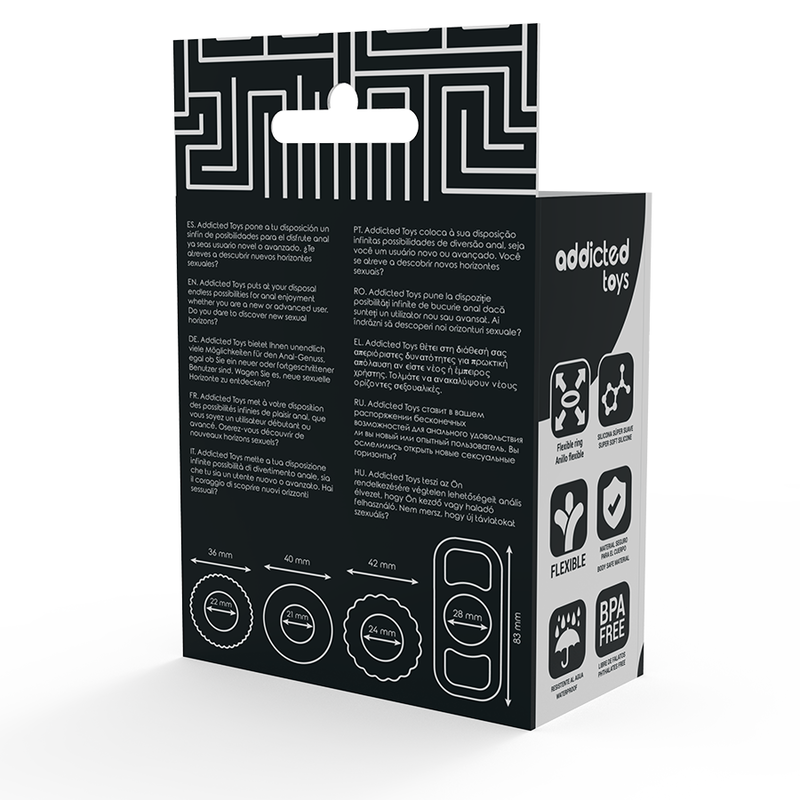 Addicted Toys Cock Ring Set 4 Pieces | Niks.fi verkkokauppa