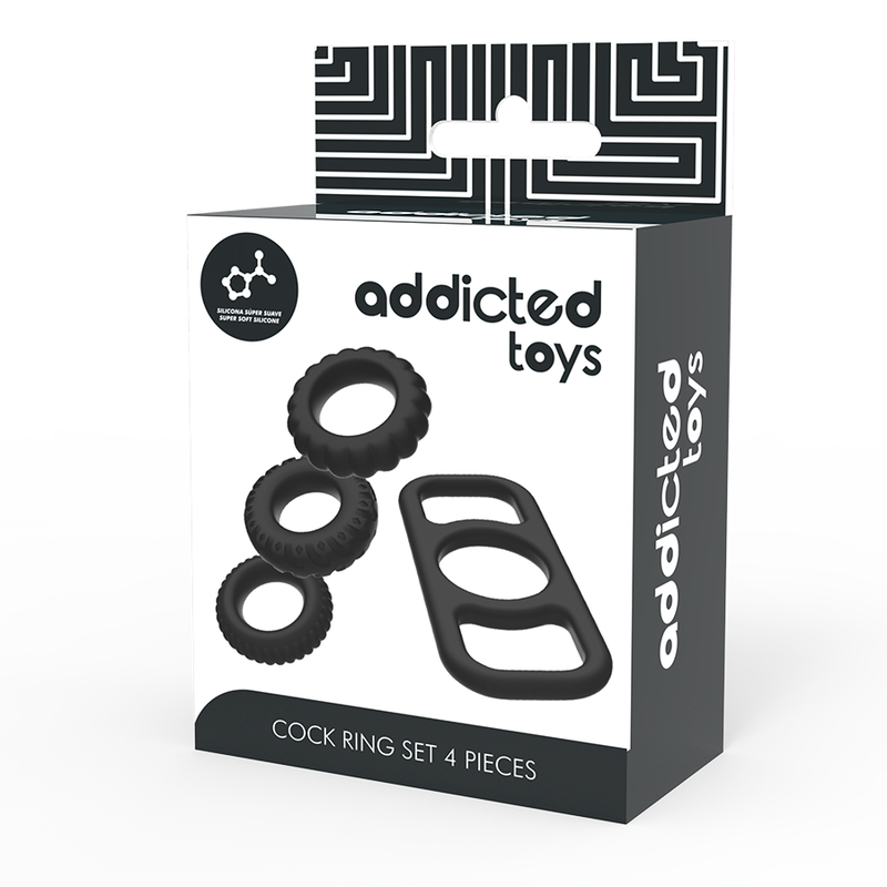 Addicted Toys Cock Ring Set 4 Pieces | Niks.fi verkkokauppa