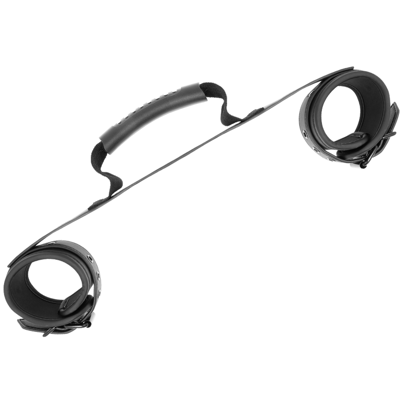 Fetish Submissive Noprene Lining Handcuffs With Handle | Niks.fi verkkokauppa