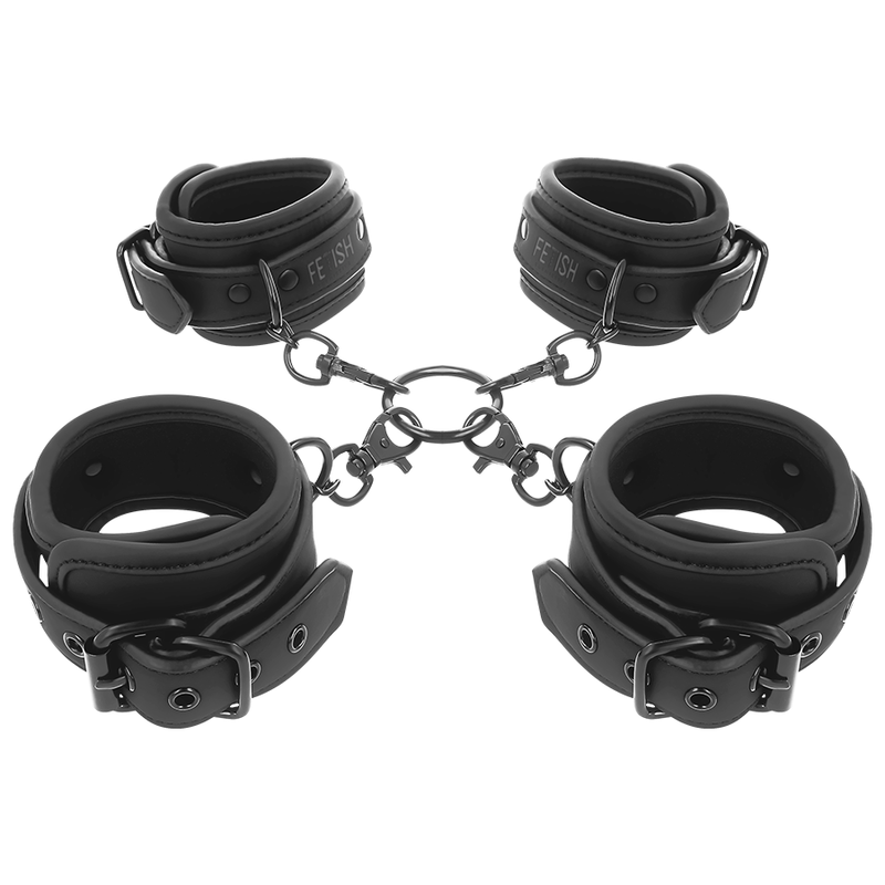 Fetish Submissive Set Of Hand And Ankle Handcuffs With Noprene Lining | Niks.fi verkkokauppa