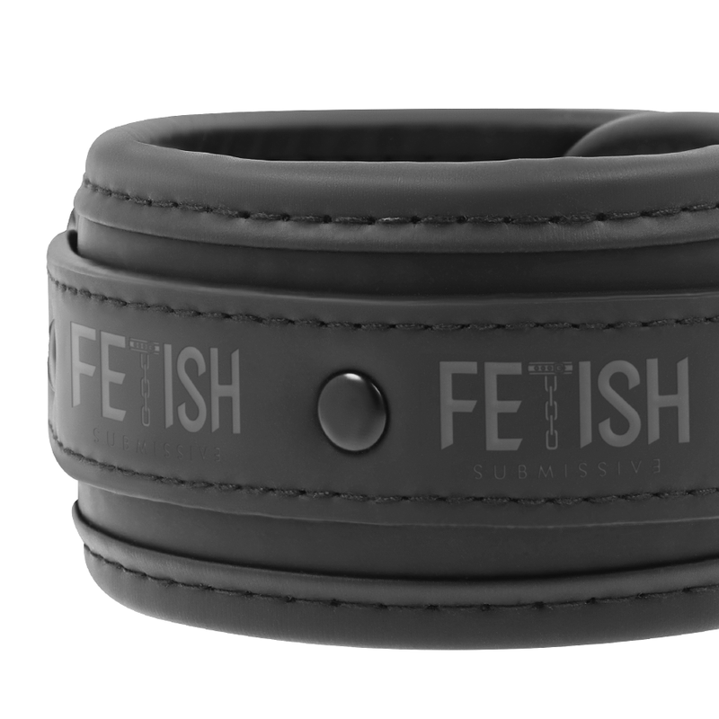 Fetish Submissive Vegan Leather Necklace And Handcuffs With Noprene Lining | Niks.fi verkkokauppa