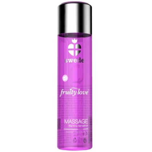 Swede Fruity Love Warming Effect Massage Oil Pink Raspberry And Rhubarb 60 Ml | Niks.fi verkkokauppa