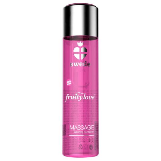 Swede Fruity Love Warming Effect Massage Oil Pink Raspberry And Rhubarb 120 Ml | Niks.fi verkkokauppa