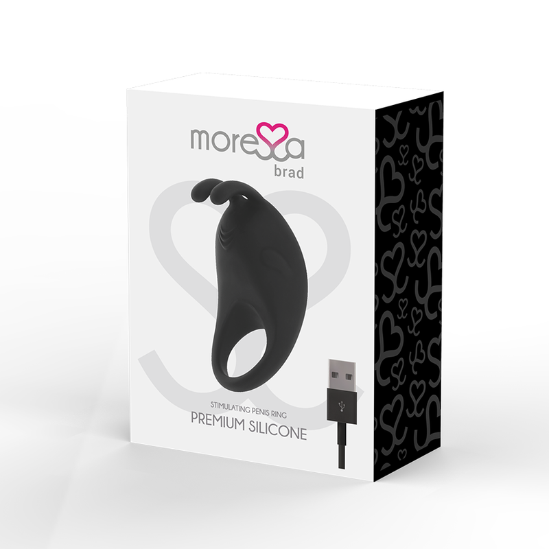 Moressa Brad Premium Silicone Rechargeable Black | Niks.fi verkkokauppa