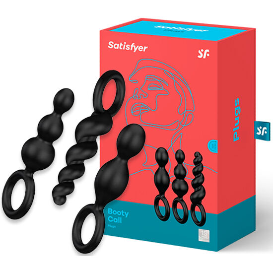 Satisfyer Anal Plugs Set 3Pcs Black | Niks.fi verkkokauppa