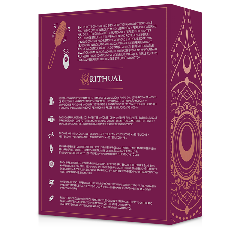 Rithual Sita Egg Remote Control Bead Rotation + Vibration | Niks.fi verkkokauppa
