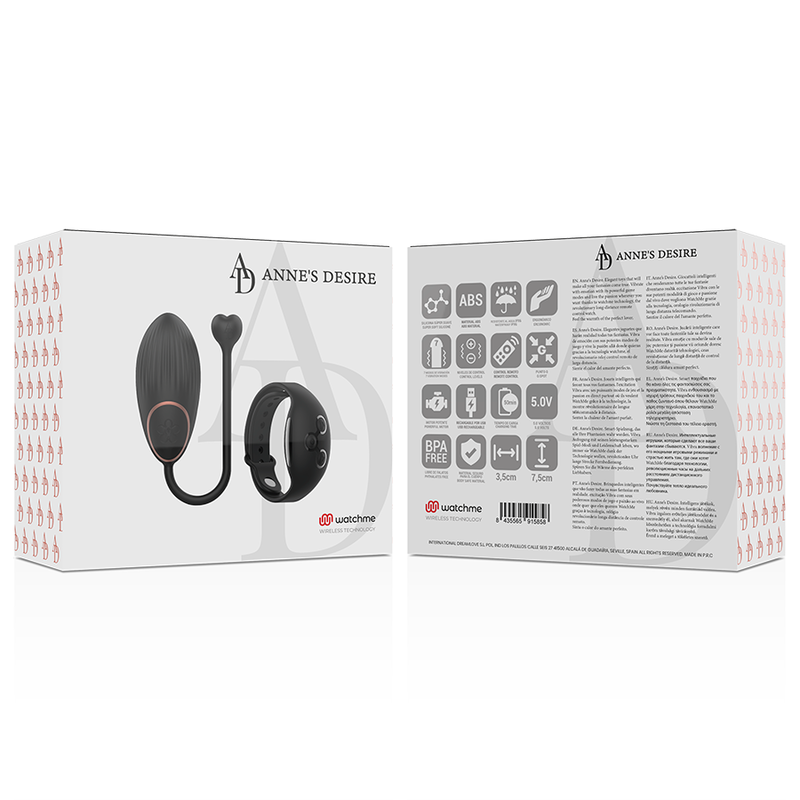 Anne'S Desire Egg Remote Control Technology Watchme Black | Niks.fi verkkokauppa