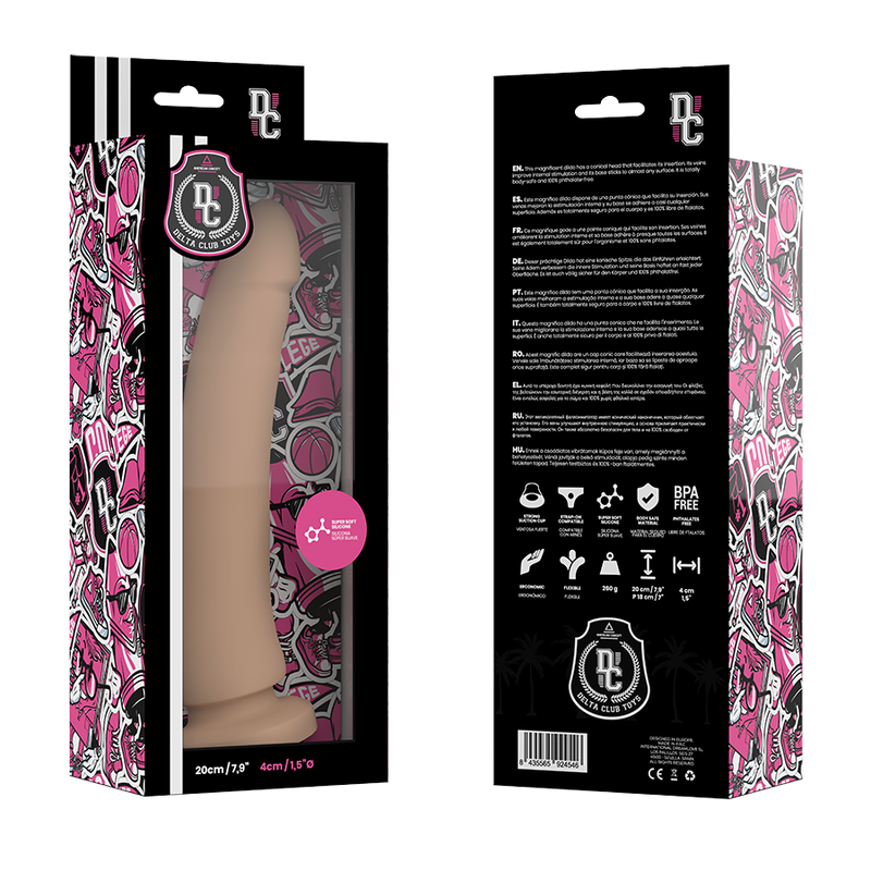 Delta Club Toys Natural Dildo Medical Silicone 20 Cm -O 4 Cm | Niks.fi verkkokauppa