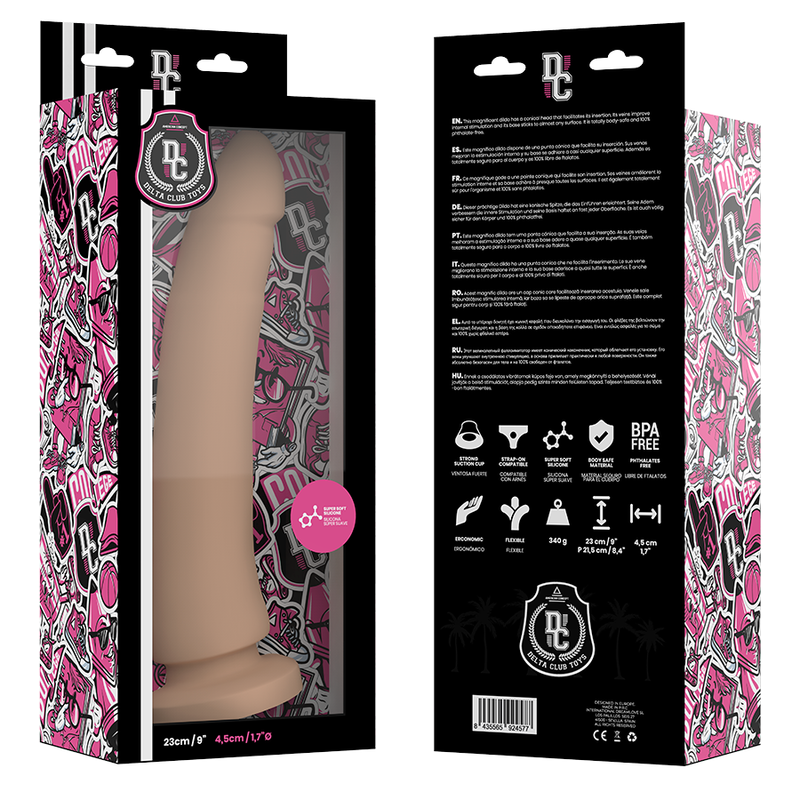 Delta Club Toys Natural Dildo Medical Silicone 23 Cm -O 4.5 Cm | Niks.fi verkkokauppa