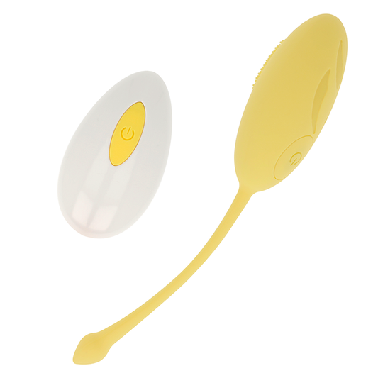 Ohmama Textured Vibrating Egg 10 Modes Yellow | Niks.fi verkkokauppa