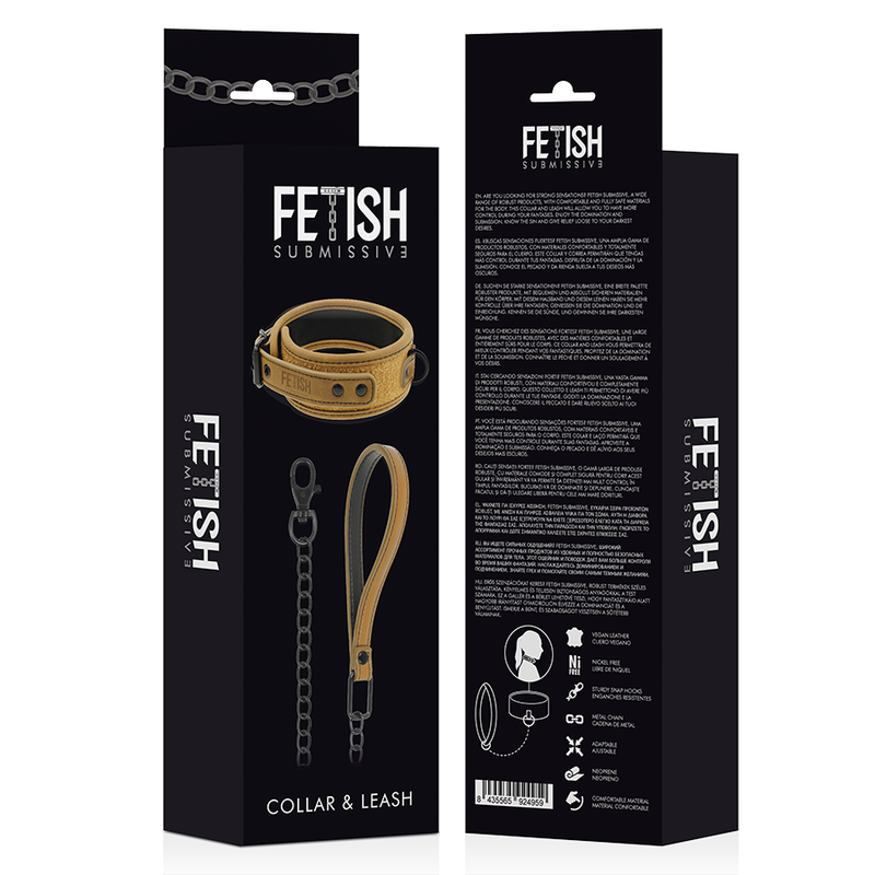 Fetish Submissive Origen Neoprene Lined Necklace With Chain | Niks.fi verkkokauppa