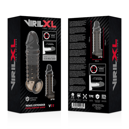 Virilxl Penis Extension And Sheath V11 Black | Niks.fi verkkokauppa