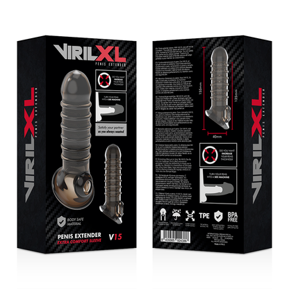 Virilxl Penis Extension And Sheath V15 Black | Niks.fi verkkokauppa